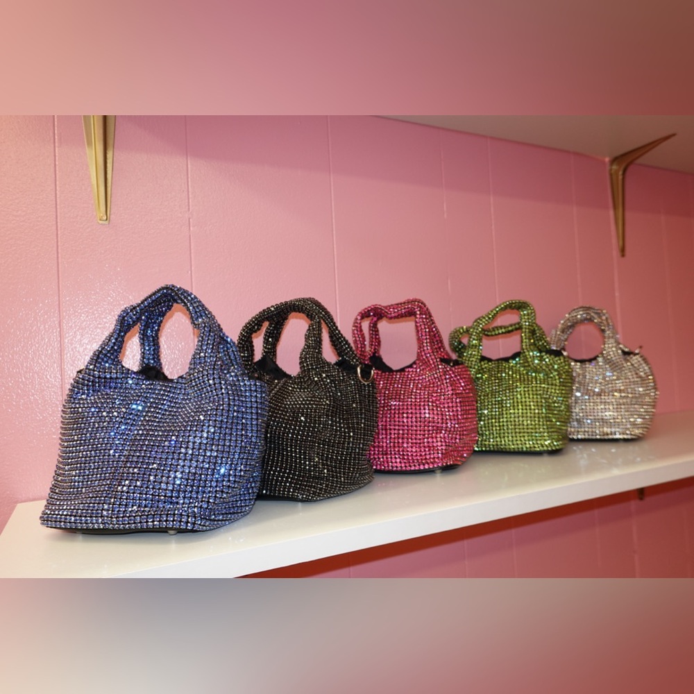 Green Rhinestone Handbag - Picture 4 of 8